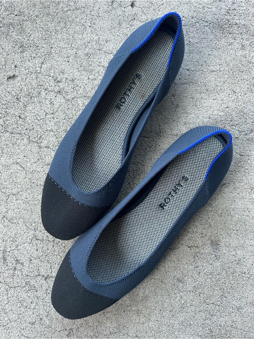 Rothy’s Square Highland Cap Toe Knit Ballet Flats